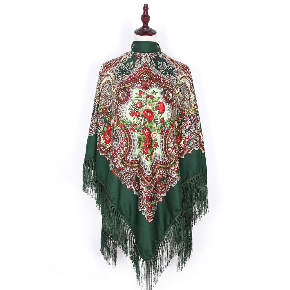 Bandana Cotton - 160*160cm rus eşarp kadınlar lüks çiçek