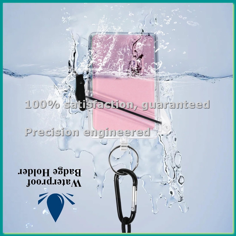 Lanyard Badge Holder - 5'li Paket Su Geçirmez Kimlik Kartı