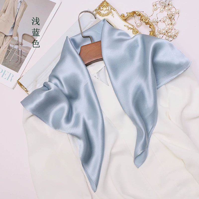 Scarf Silk Square - İlkbahar & Yaz Düz Renk Dut
