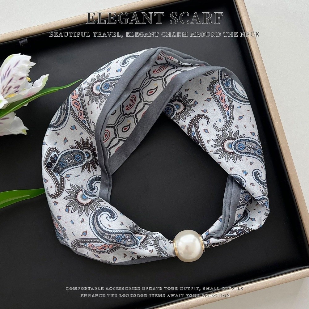 Zarif Manyetik Tokalı İnci İpe - Silk Neck Scarf incelemesi ve fiyatı