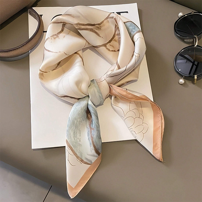 2024 Tasarım Moda Baskı Saten  - Scarf Silk Square incelemesi ve fiyatı