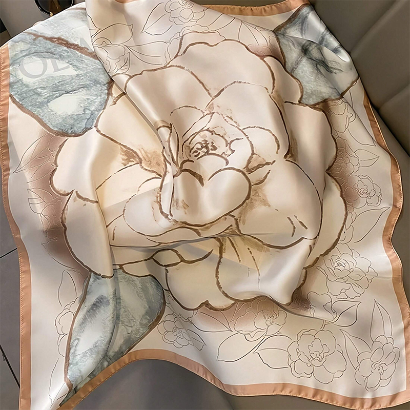 2024 Tasarım Moda Baskı Saten  - Scarf Silk Square incelemesi ve fiyatı
