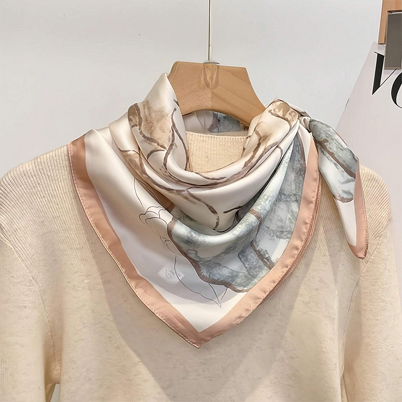 2024 Tasarım Moda Baskı Saten  - Scarf Silk Square incelemesi ve fiyatı